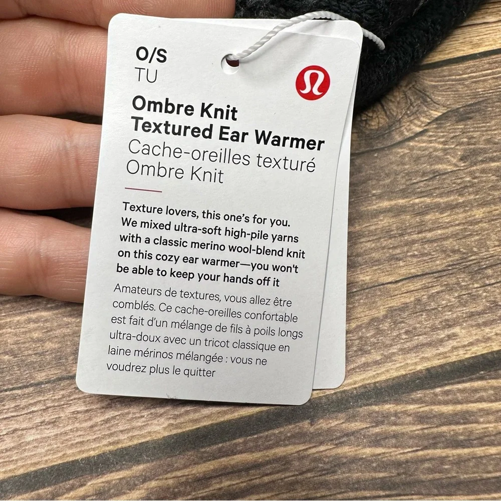NWT Lululemon Ombre Knit Textured Ear Warmer ONE SIZE (Black Grey) - Picture 9 of 10